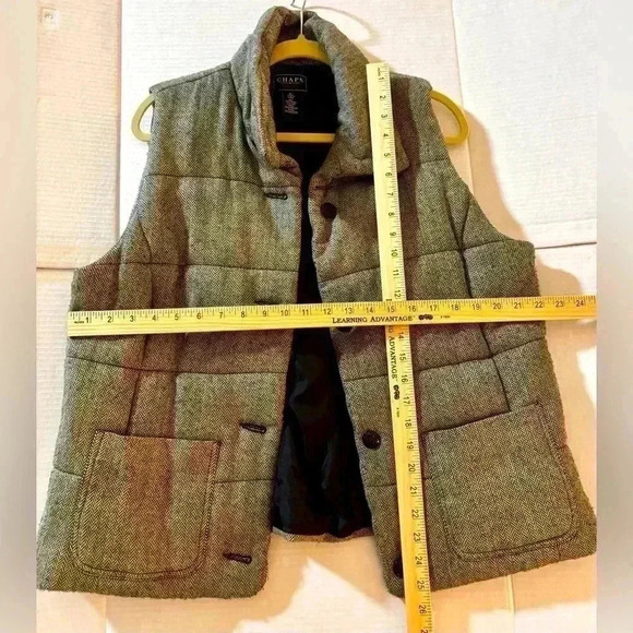 Chaps Denim English Equestrian Tweed Black/White Vest Men’s Size XL - Picture 4 of 4